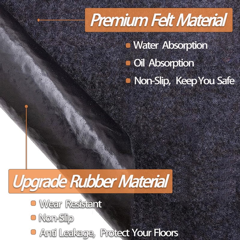 Ahpuhtan 36 x 60 Inch Oil Spill Mat for Garage  Garage Floor Oil Change Mat for Driveway Under Car  Oil Pads Drip Leak Mat with Weather Backing  Reusable  Washable  Non Slip  Protects Floor - Image 5